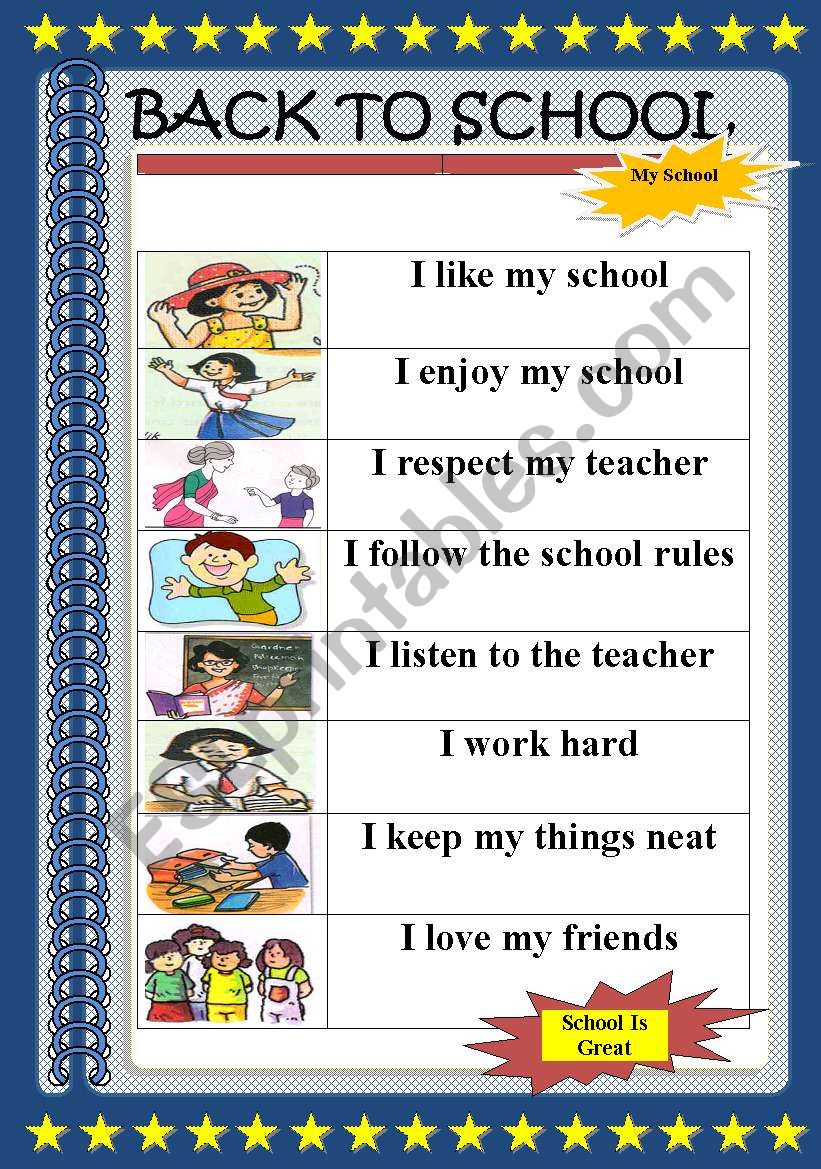 BACK TO SCHOOL  POSTER . 5 of 6