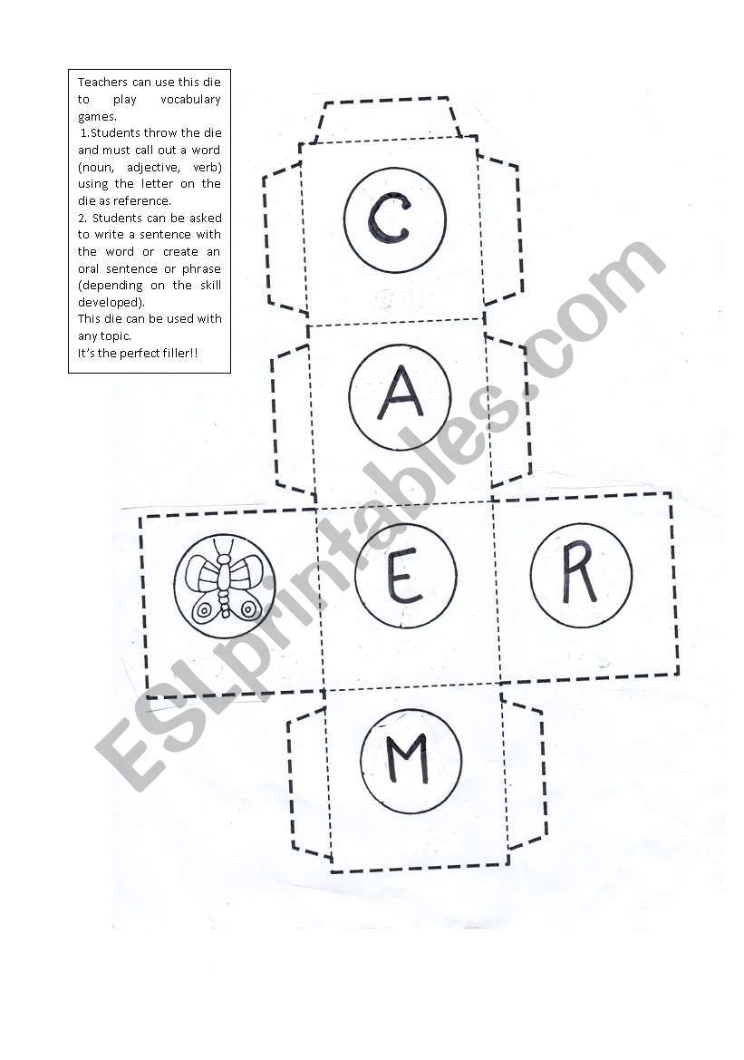 A useful die! worksheet