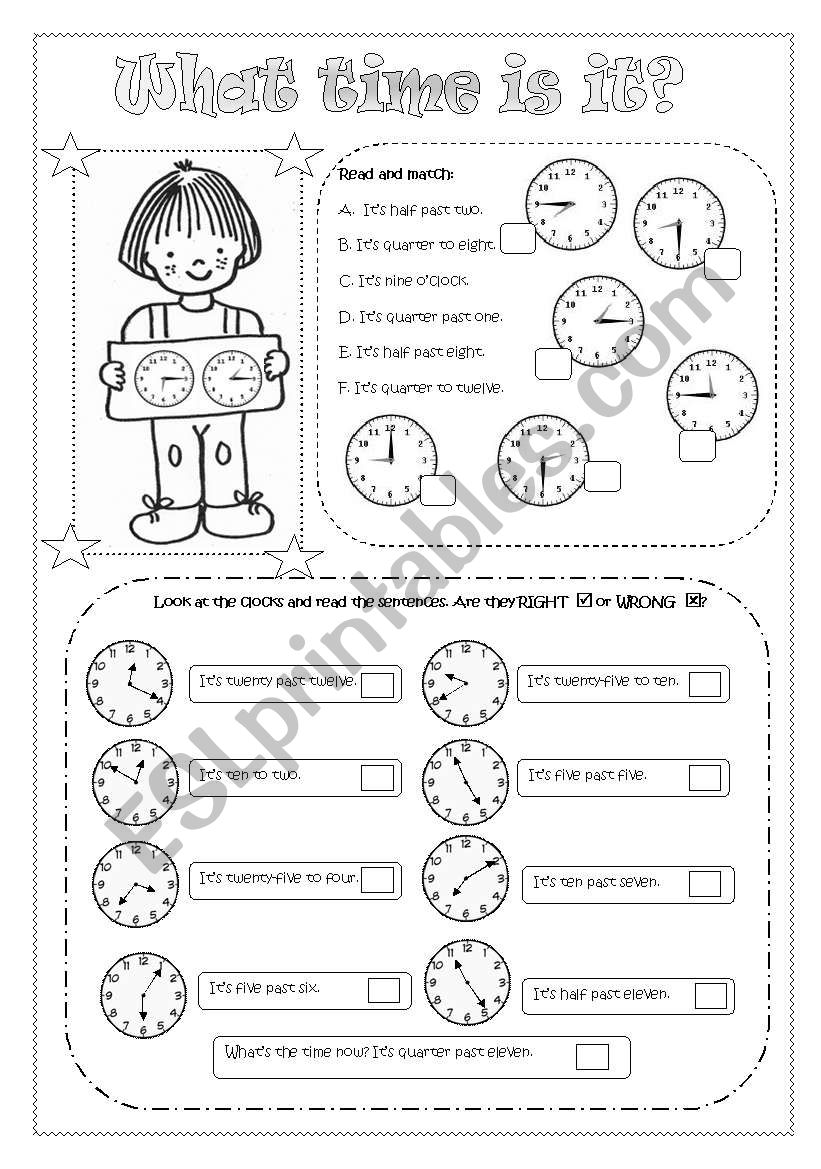 What time is it? worksheet