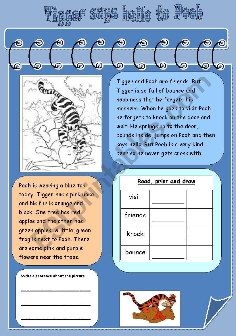 Working with words worksheet