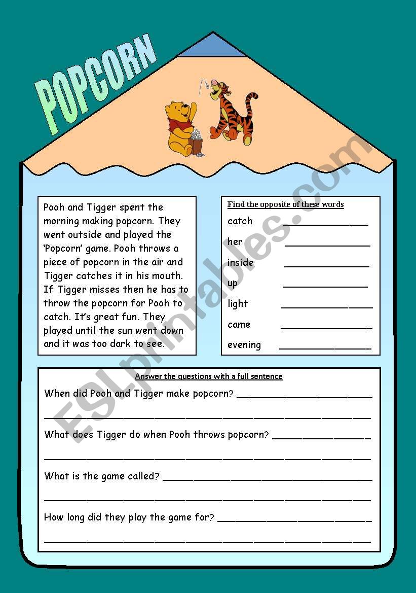 Working with words worksheet