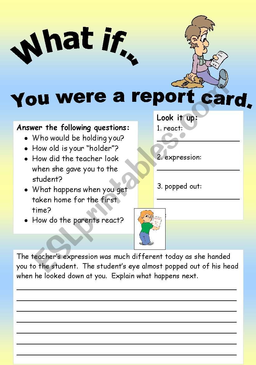 What if Series 17 (object series): What if You were your report card.