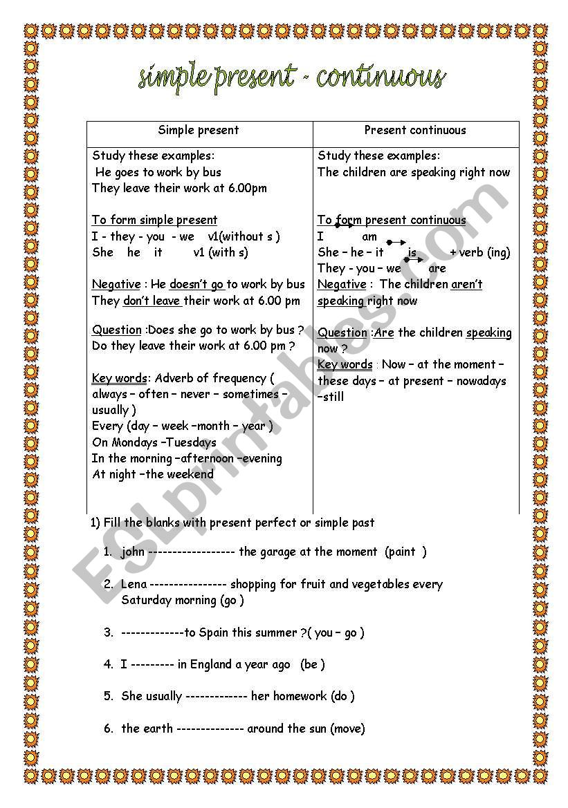 simple present and present continous 