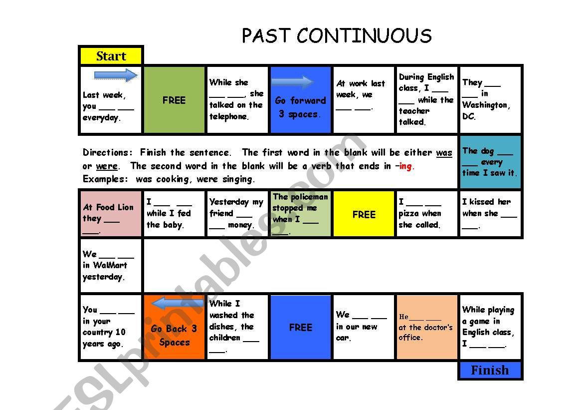 Past Continuous worksheet