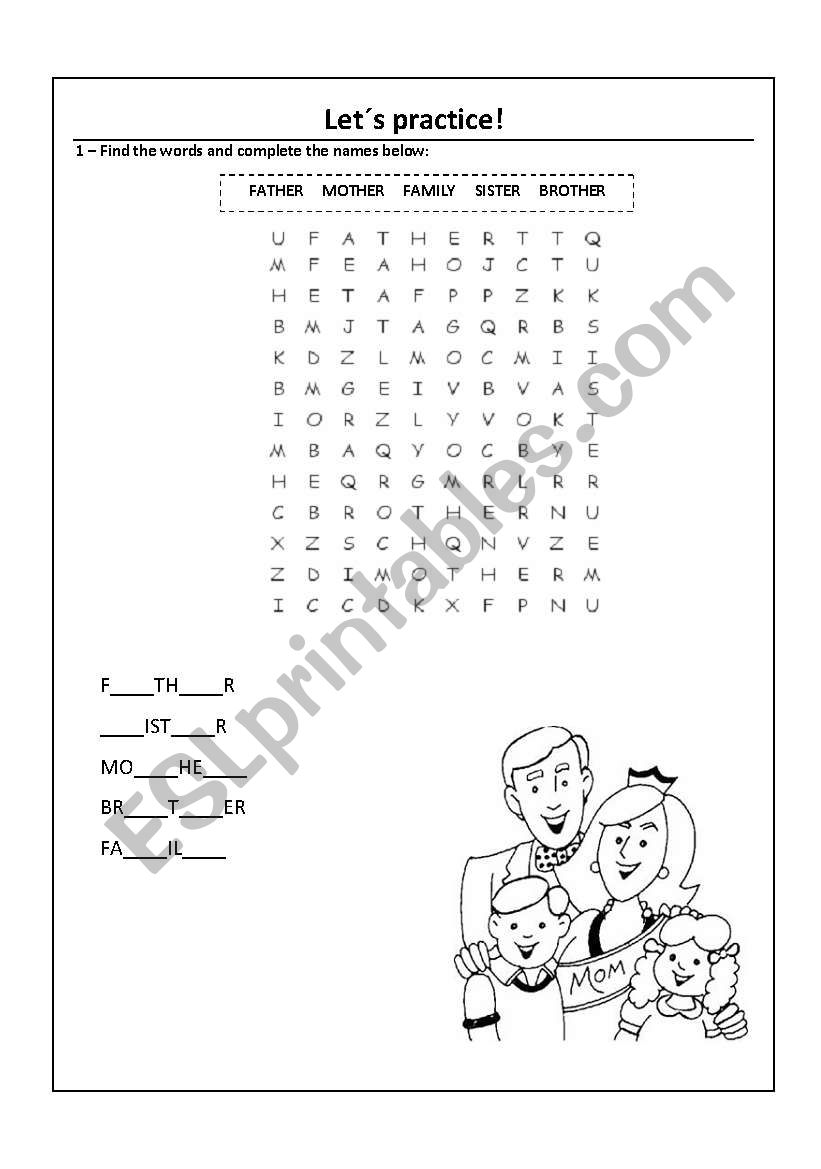 Family worksheet