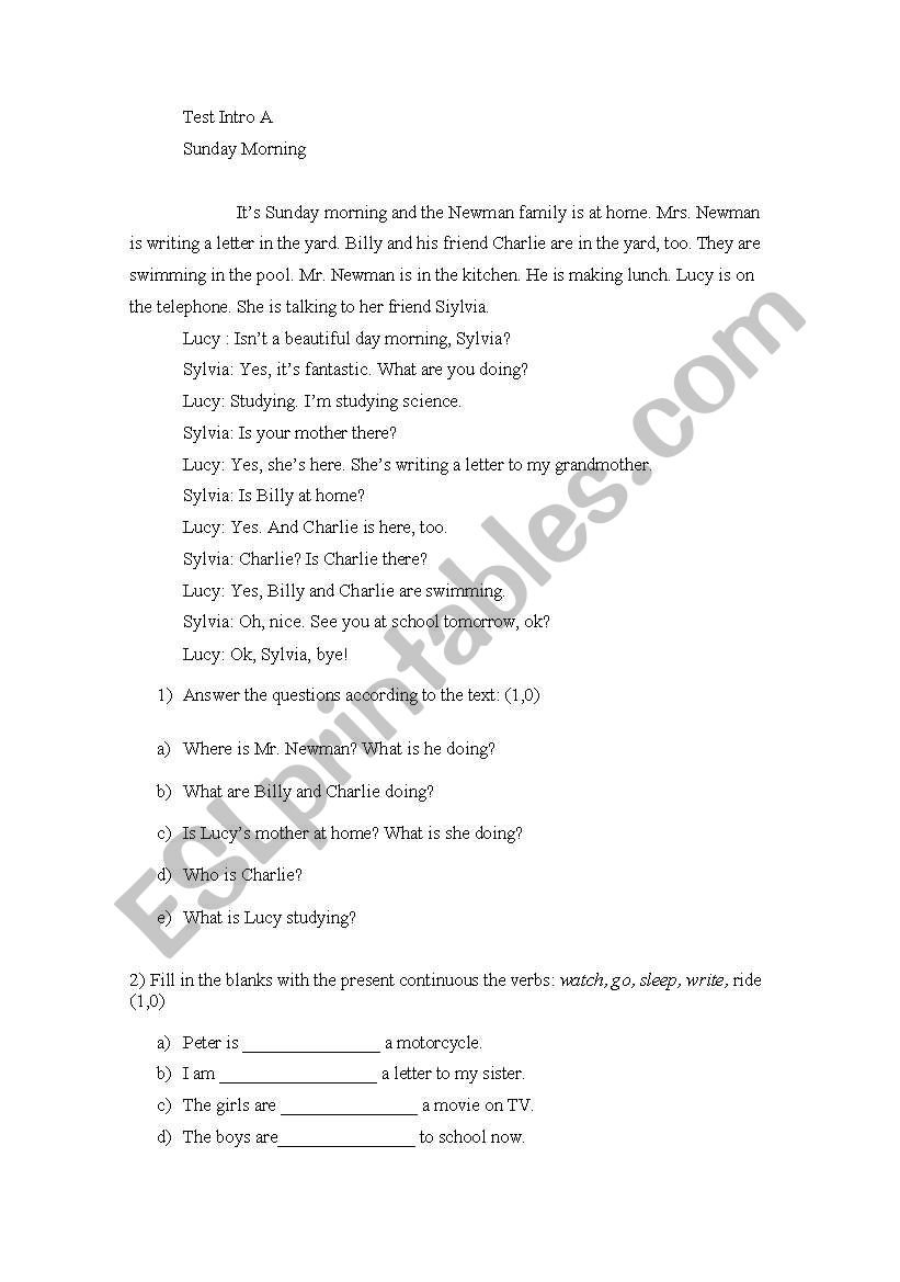 Test worksheet