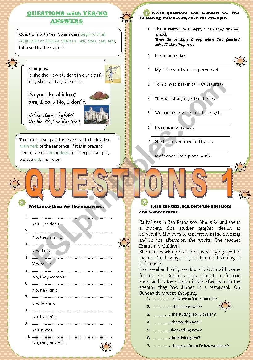 QUESTIONS 1 worksheet