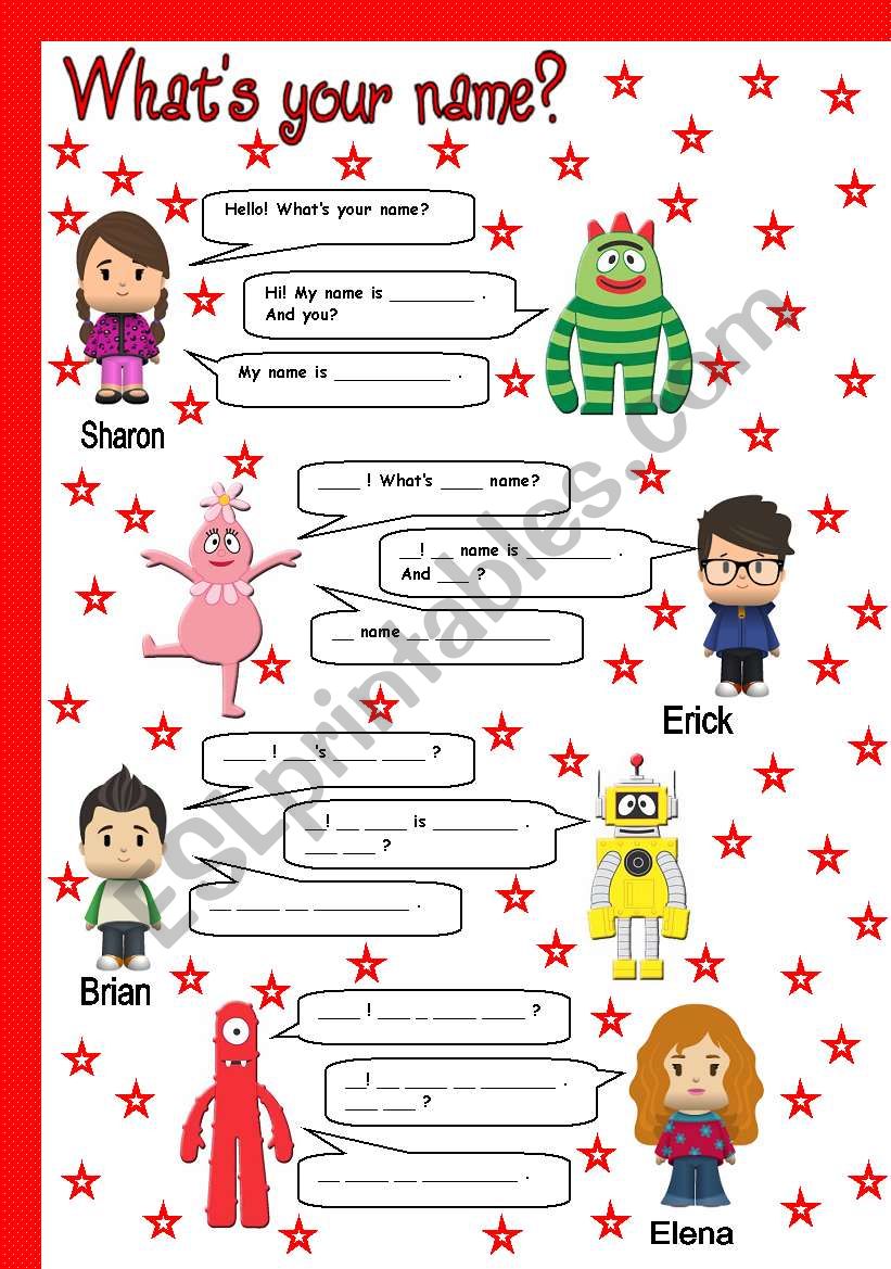 whats your name? worksheet