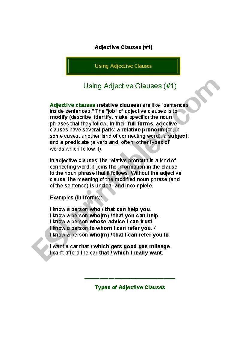 english-worksheets-adjective-clauses