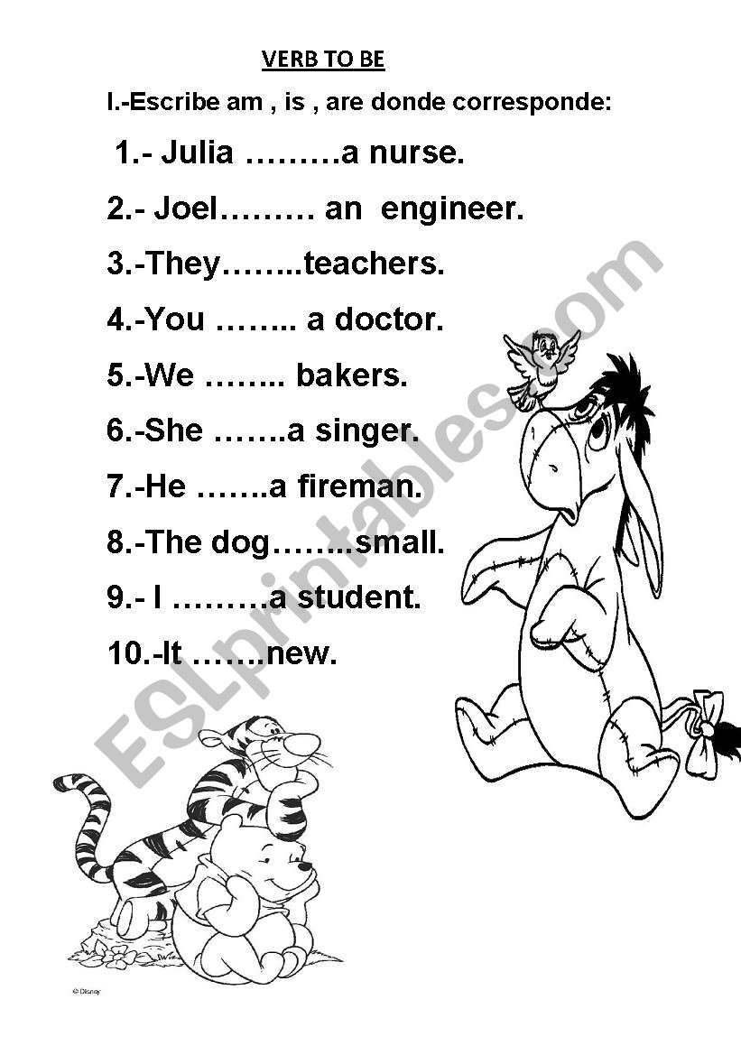 Verb TO BE worksheet