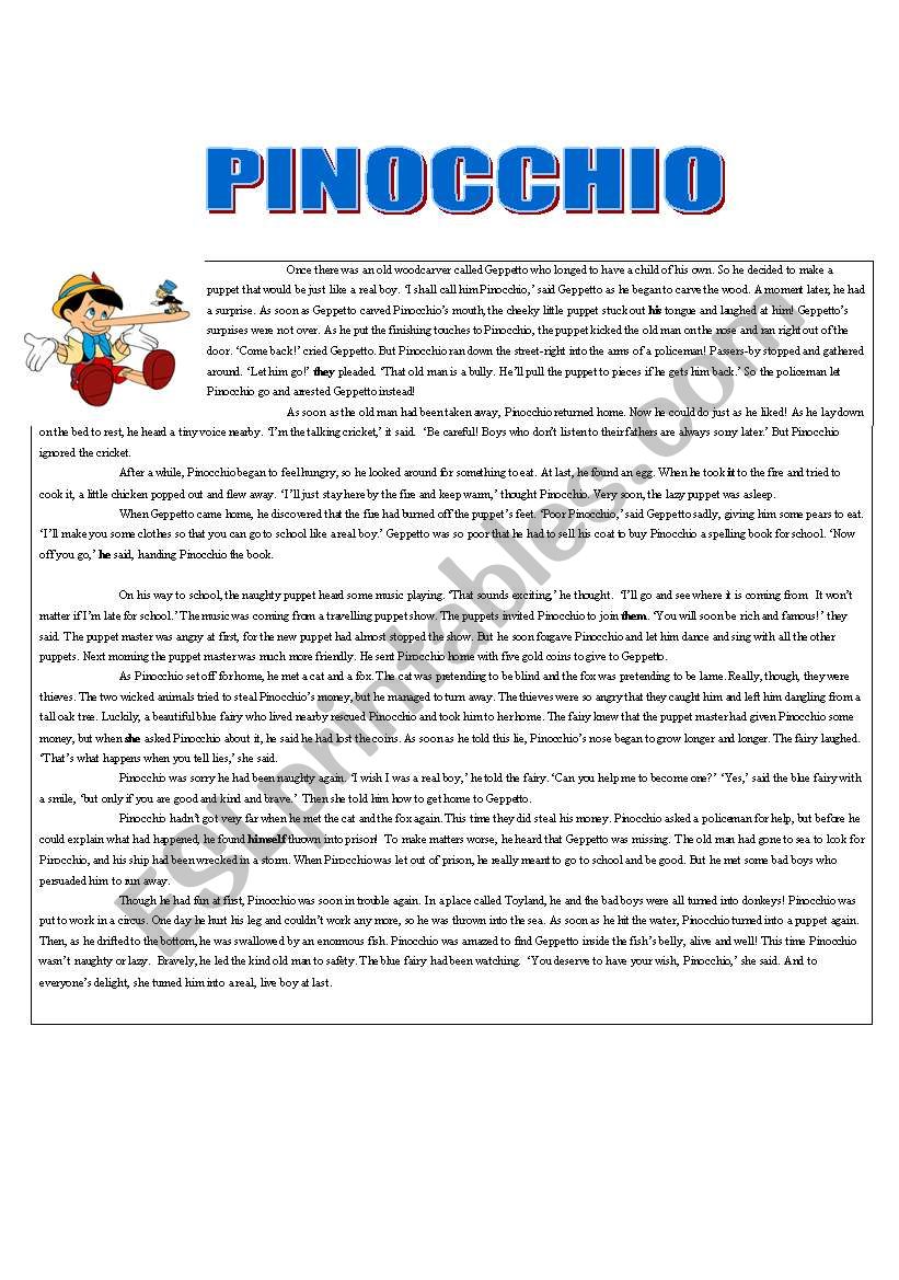 READING PART I worksheet