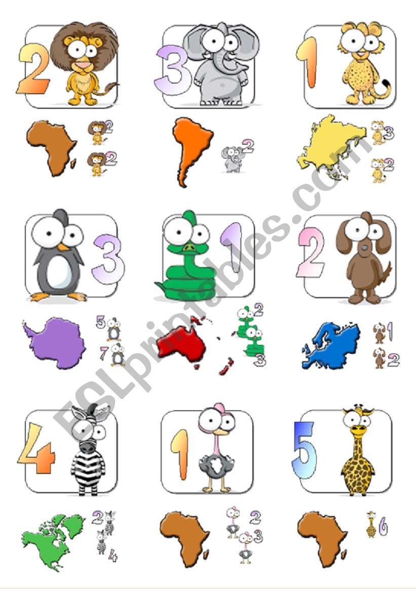 Animal Cards worksheet