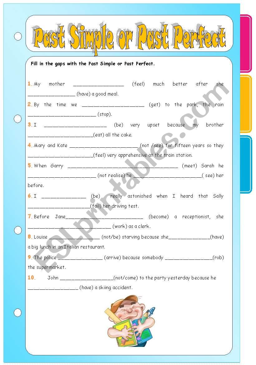 Verb series  4- past simple vs past perfect