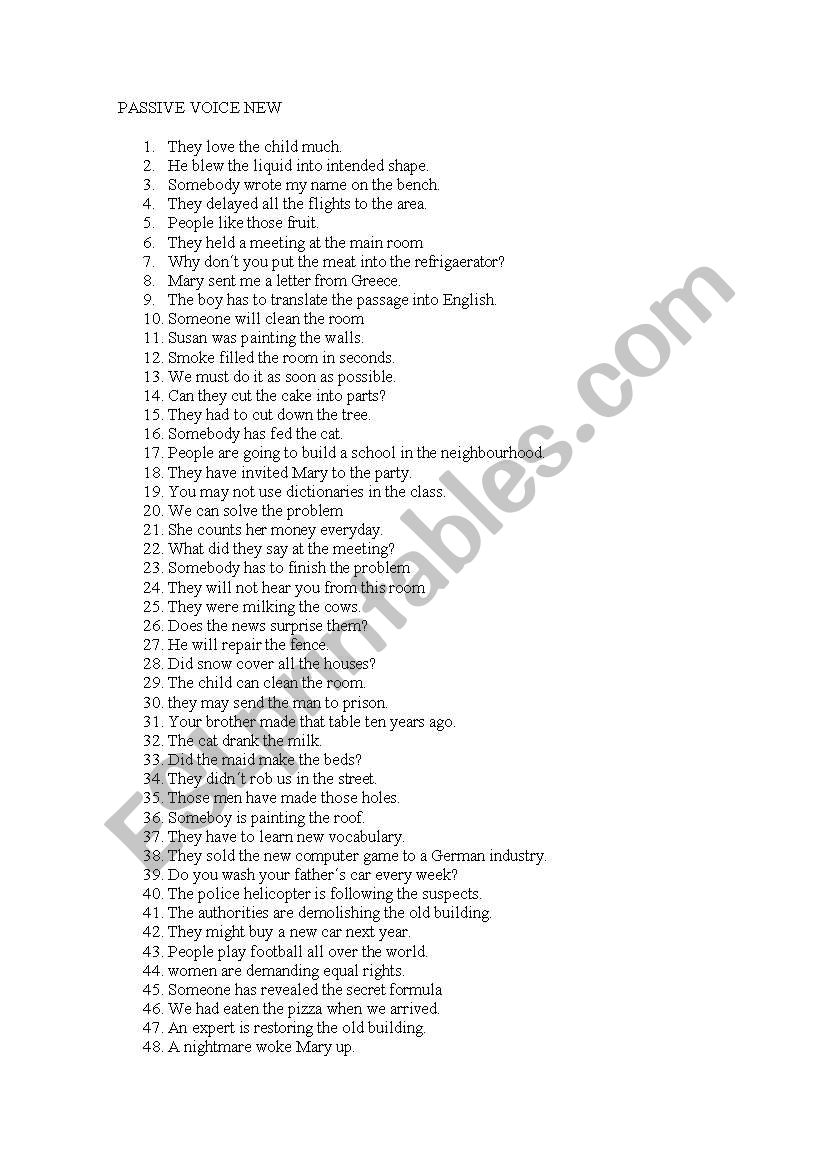 98 sentences worksheet