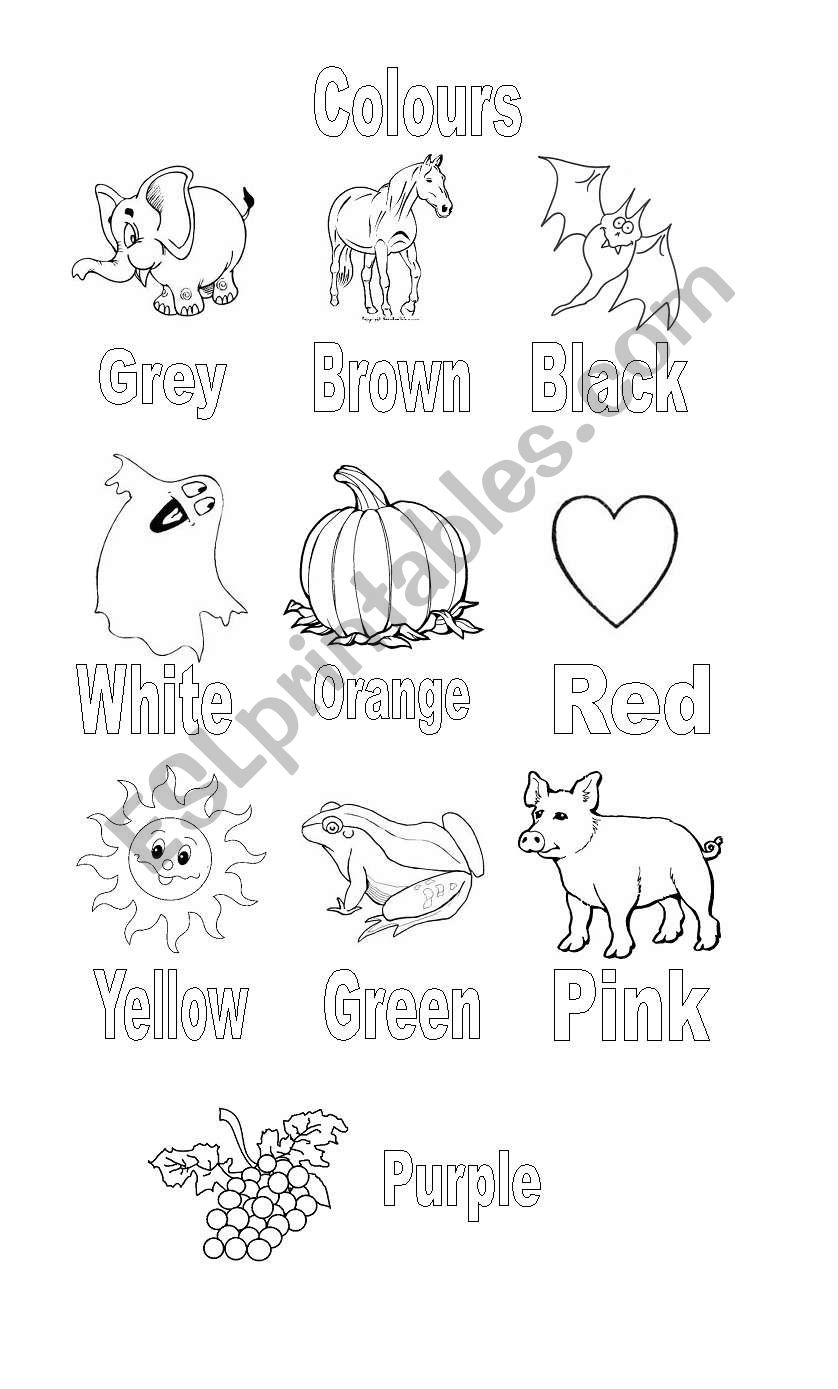 colours worksheet