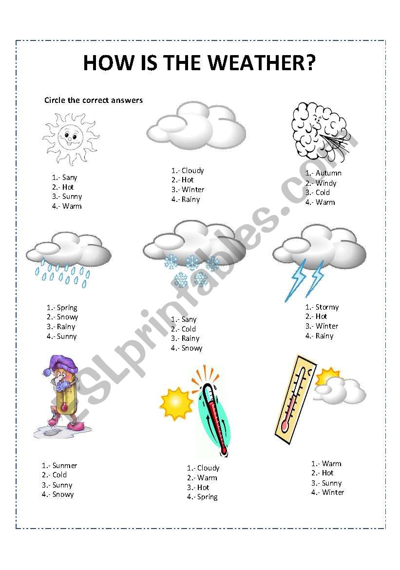 weather worksheet