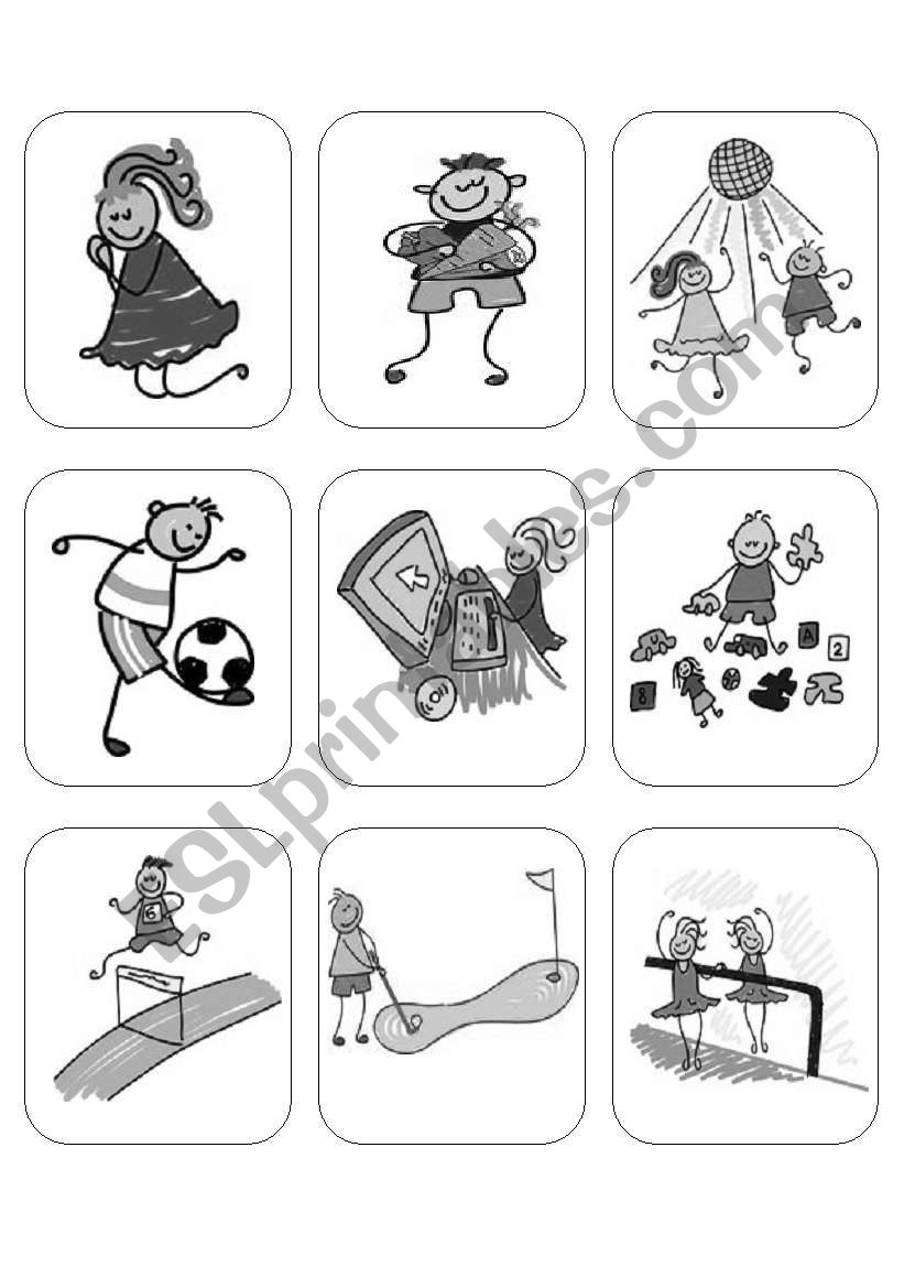 ACTIONS - Memory Game worksheet