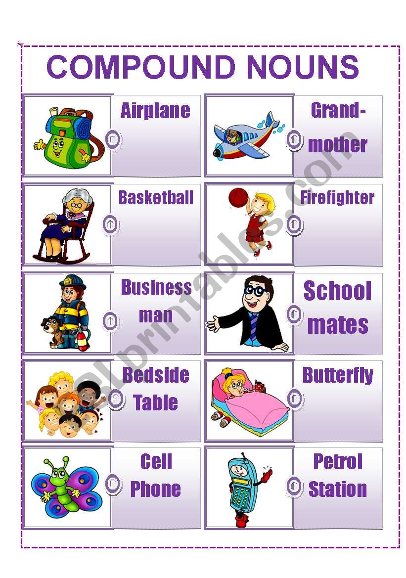 Compouns Nouns Dominoes worksheet