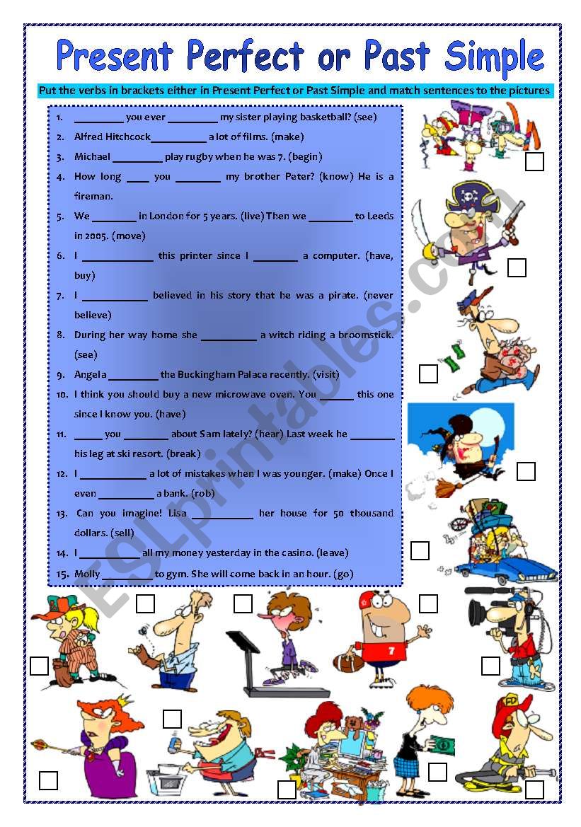 Present Perfect or Past Simple (+key)