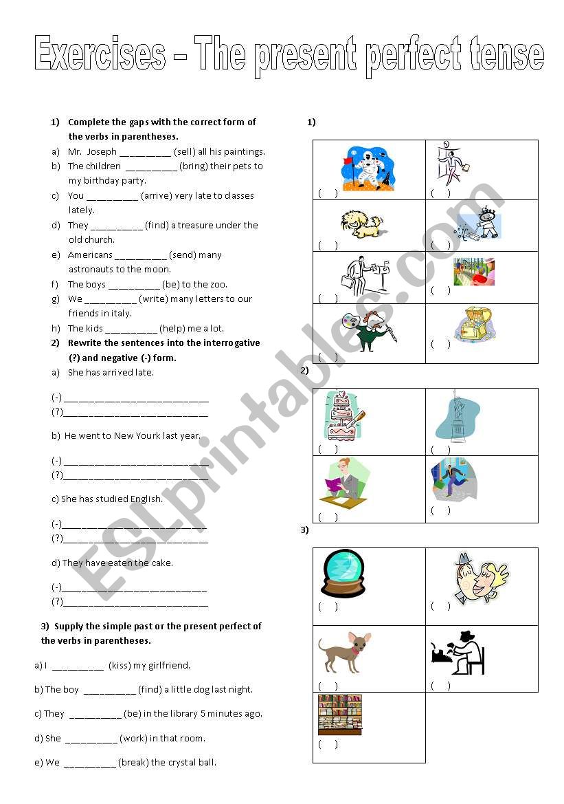 Exercises - The present perfect tense