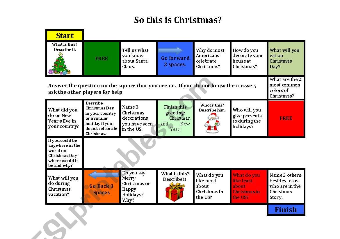 So this is Christmas? worksheet