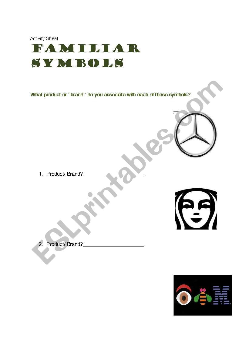 Company Logos Worksheet worksheet