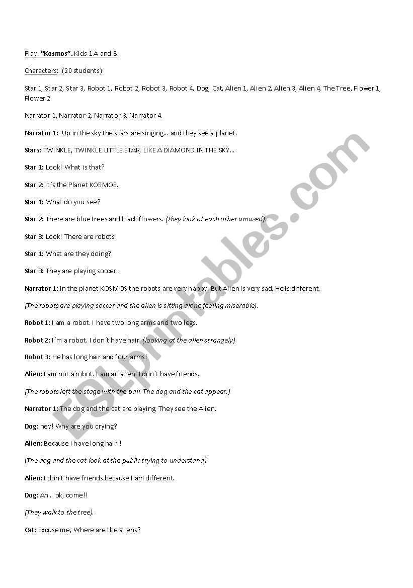 Play for kids worksheet