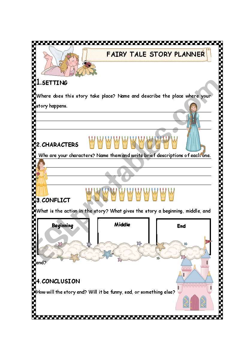 Fairy tale story planner worksheet