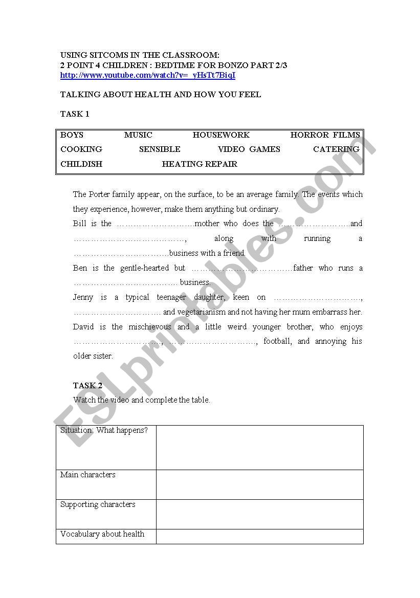 Im feeling under the weather worksheet