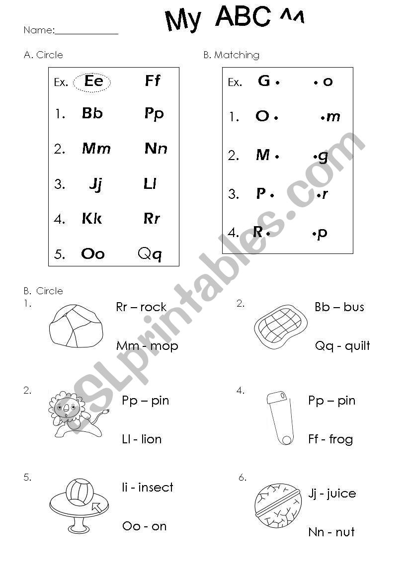 Letter worksheet