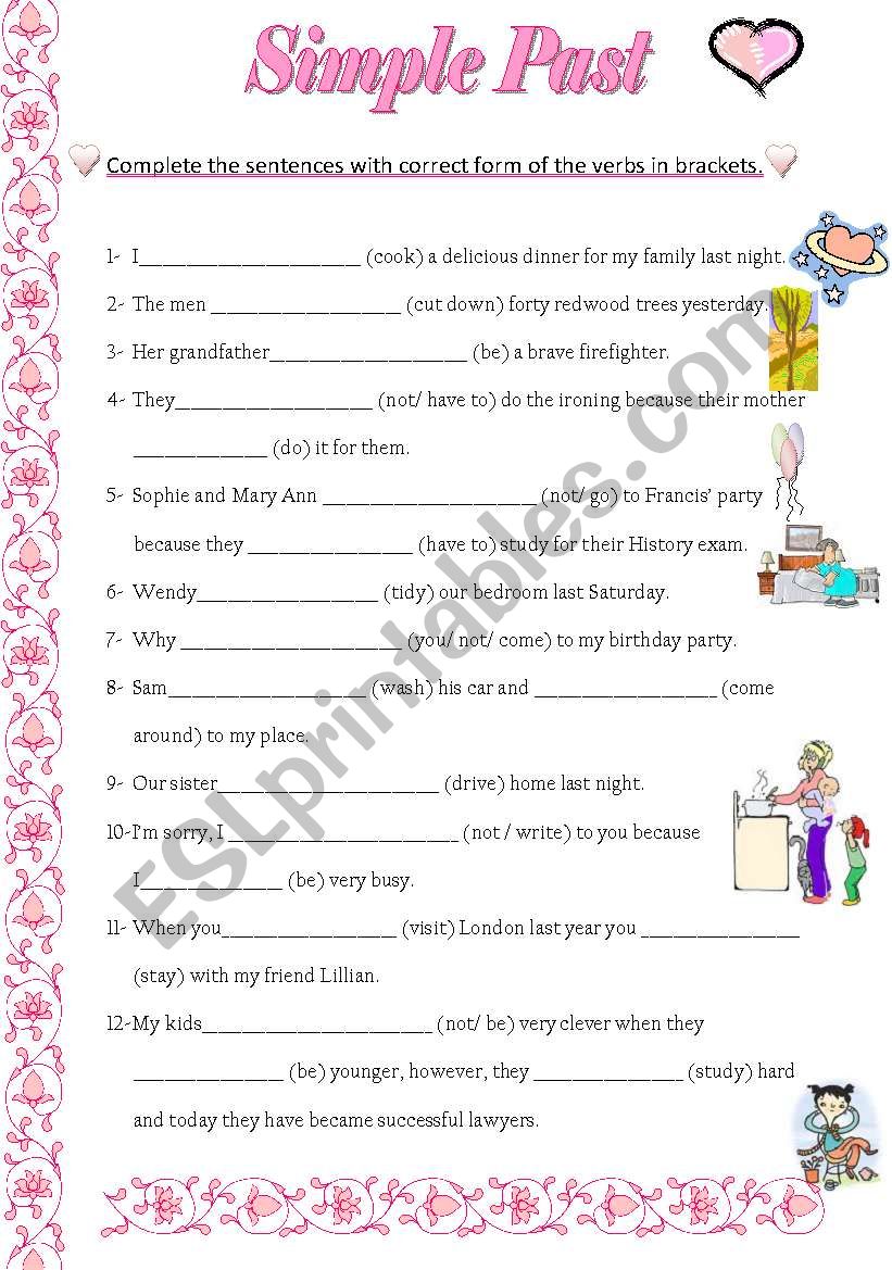 Simple Past worksheet