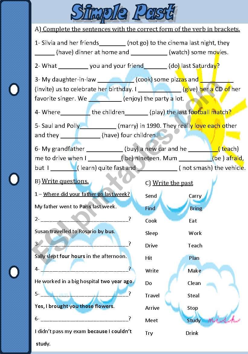 Simple Past worksheet