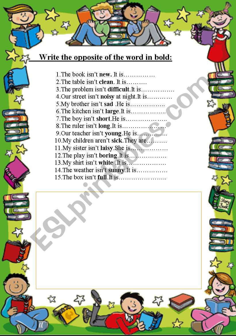 Adjectives worksheet