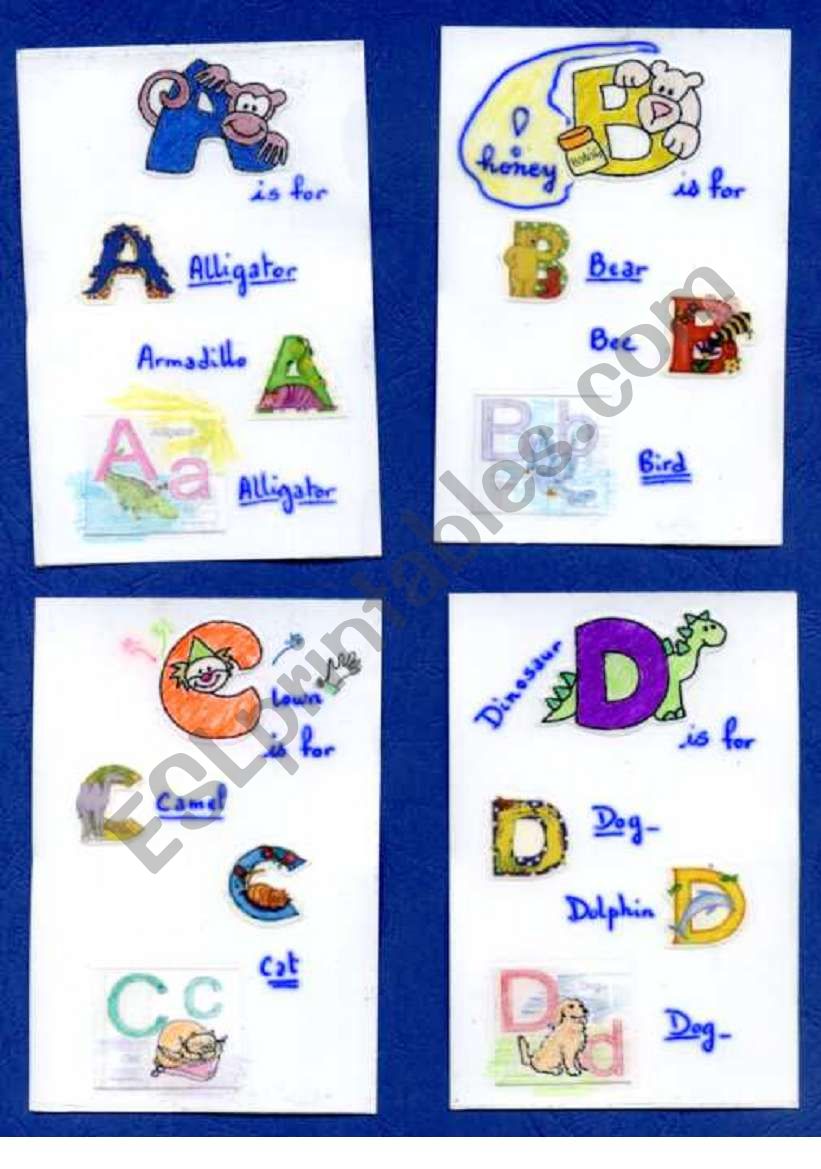 flashcards alphabet worksheet