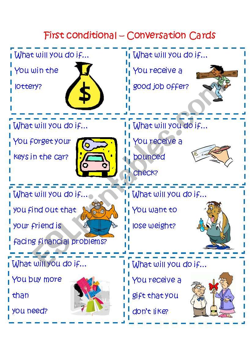 First Conditional- Conversation cards