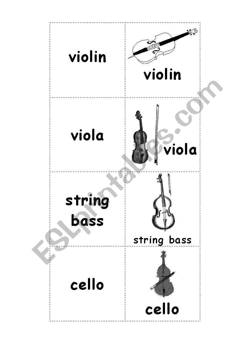 Musical Instruments Memory Game