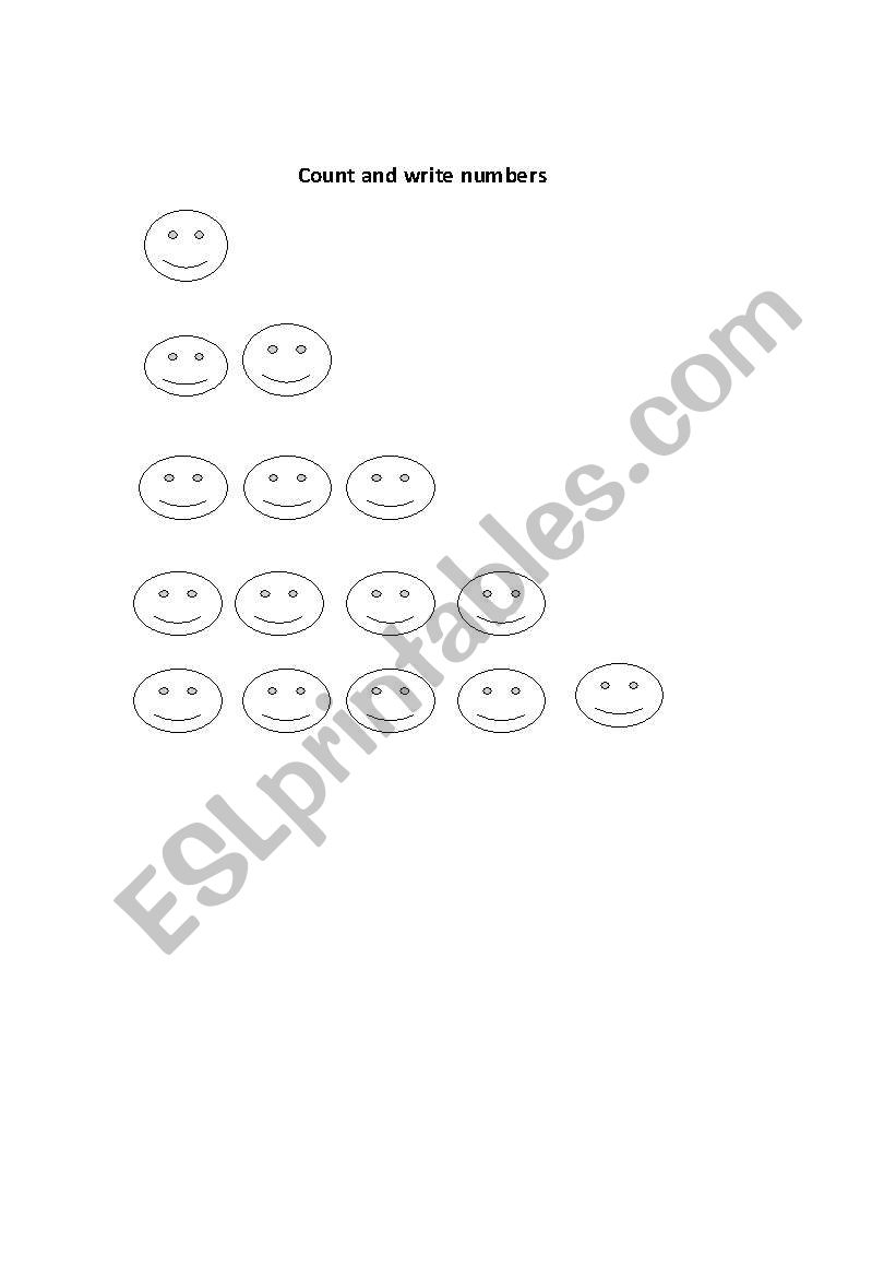 count and write numbers worksheet