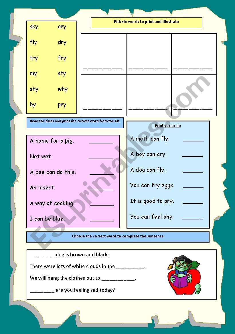 Working with words worksheet