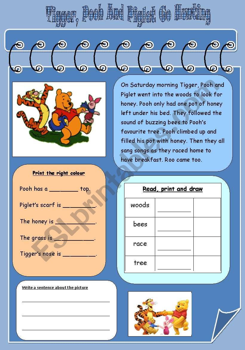 Working with words worksheet