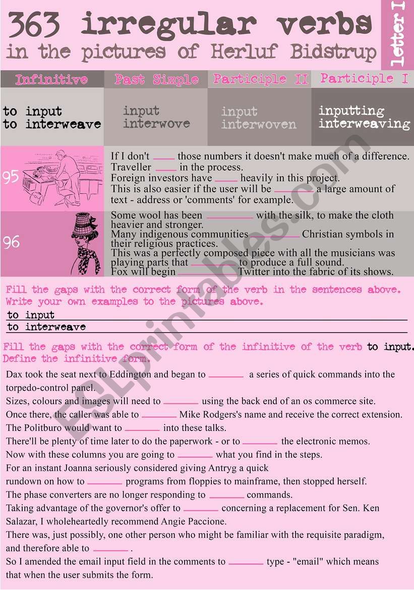 363 Irregular verbs in the pictures of Herluf Bidstrup