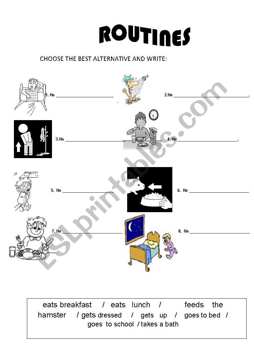 ROUTINES worksheet