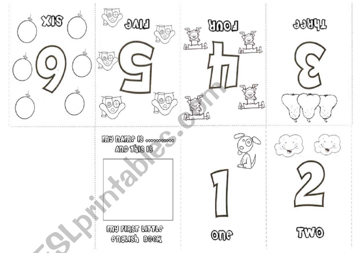 NUMBERS MINI BOOK worksheet