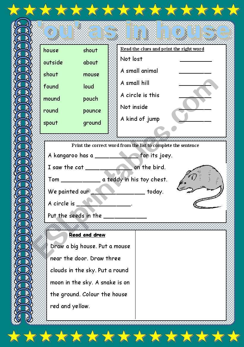 Working with words worksheet