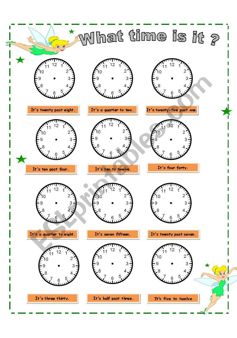 What time is it? worksheet