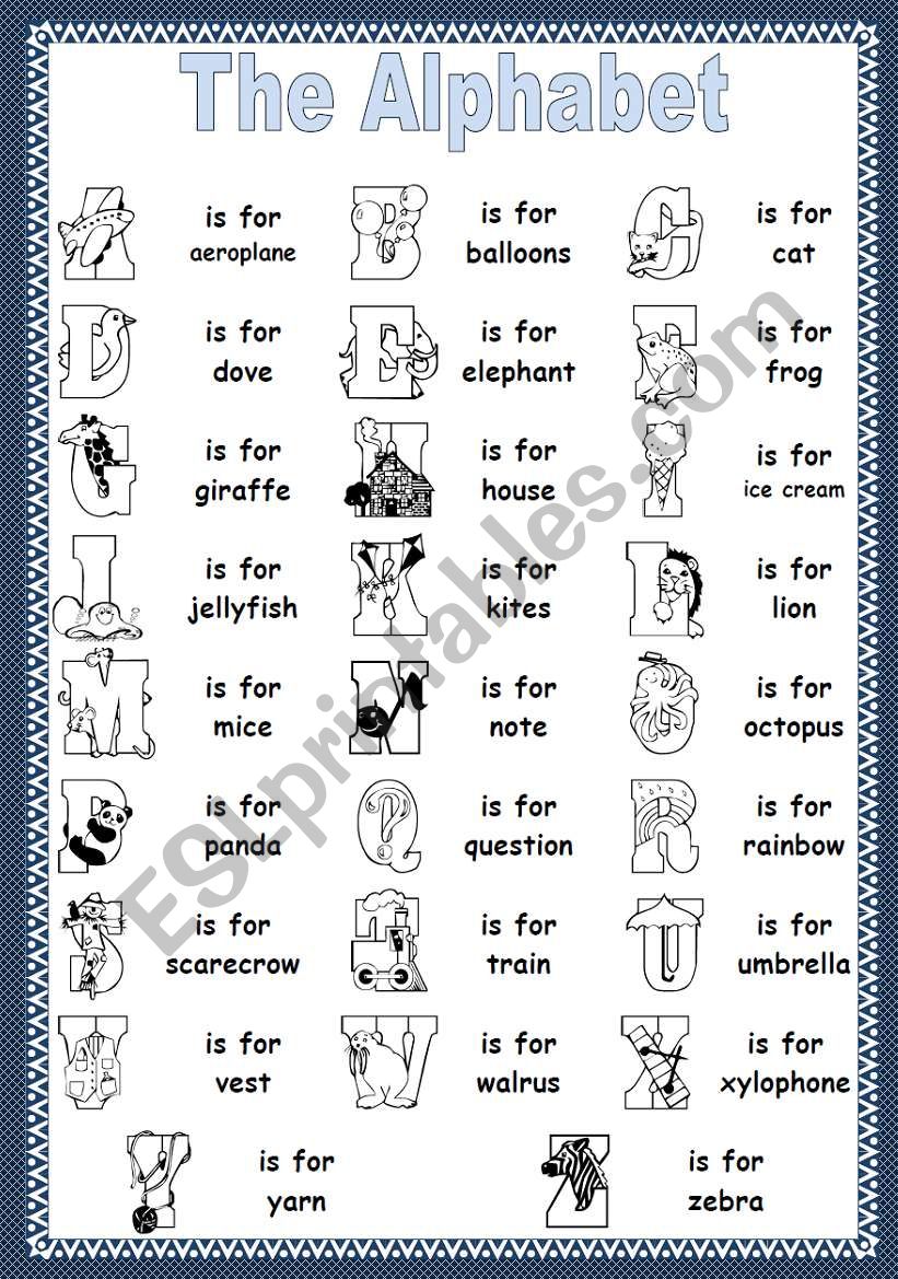 The English Alphabet worksheet