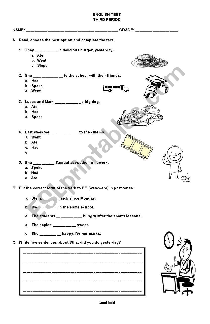 Past simple 1 worksheet