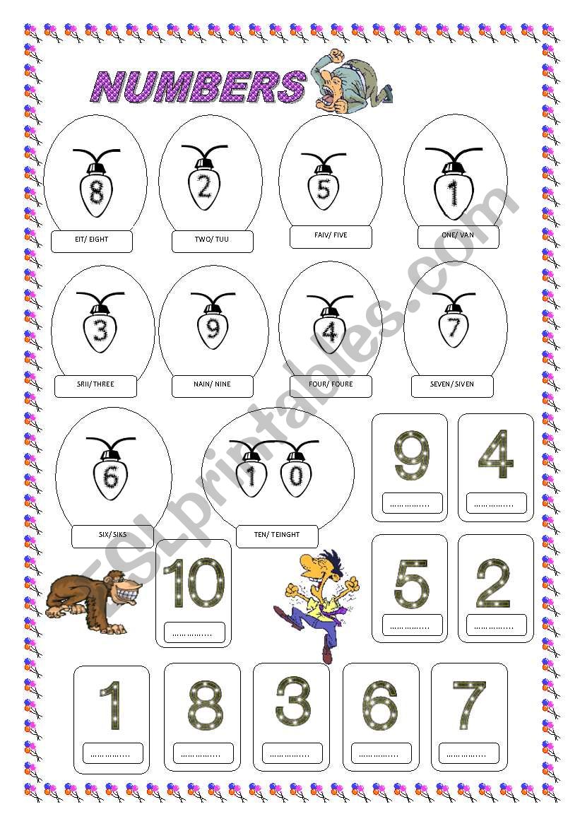 Numbers for beginners worksheet