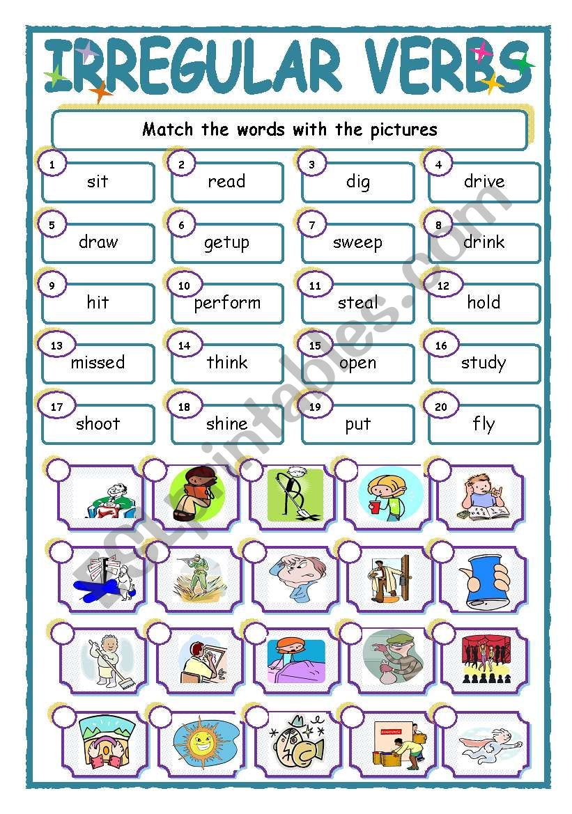 IRREGULAR VERBS worksheet