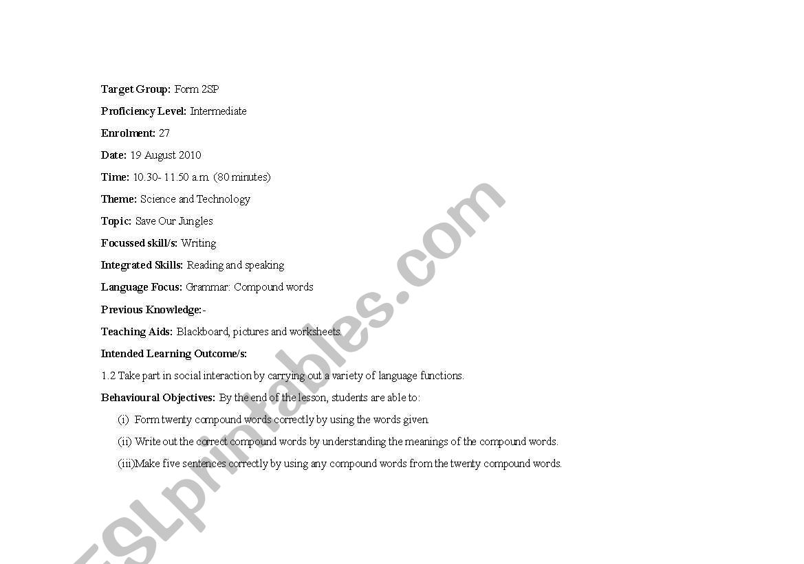 compound words worksheet