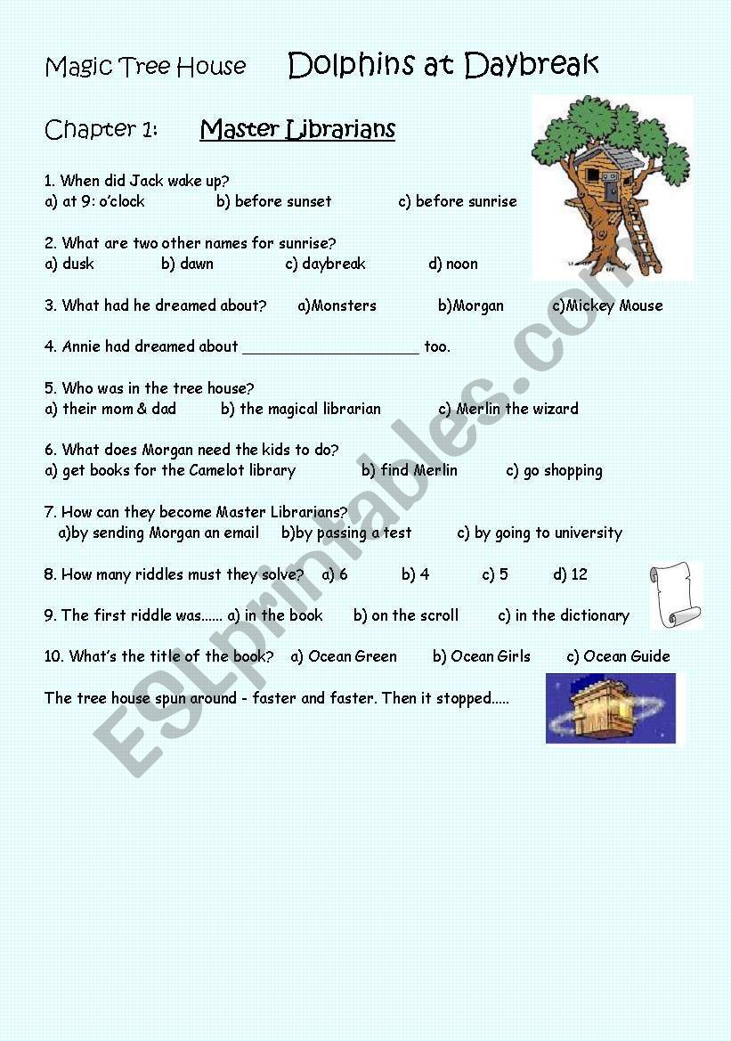 english-worksheets-magic-tree-house-dolphins-at-daybreak